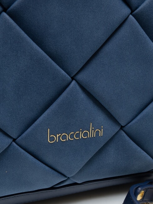 ICONS Tote Bolso de mano, con bandolera azul - Bolsos Mujer