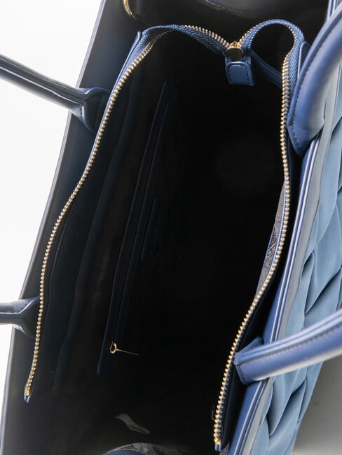 ICONS Tote Bolso de mano, con bandolera azul - Bolsos Mujer