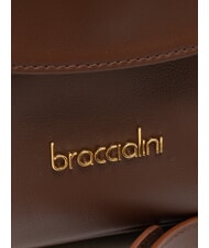 BRACCIALINI SOFIA Bolso de piel con flor marrón - Bolsos Mujer - 3