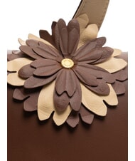 BRACCIALINI SOFIA Bolso de piel con flor marrón - Bolsos Mujer - 4