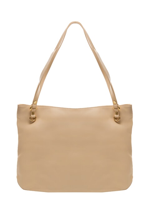 NAOMI Bolso bandolera de piel con cadena beige - Bolsos Mujer