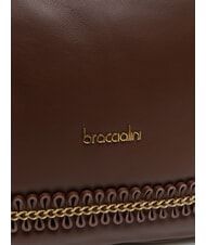 BRACCIALINI NAOMI Bolso bandolera de piel con cadena marrón - Bolsos Mujer - 3