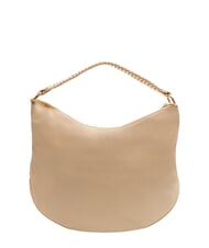 BRACCIALINI NAOMI Bolso hobo de piel con cadena beige - Bolsos Mujer - 4