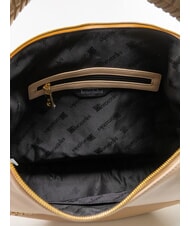 BRACCIALINI NAOMI Bolso hobo de piel con cadena beige - Bolsos Mujer - 5