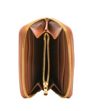 BRACCIALINI BASIC Cartera peque&ntilde;a de cuero con cremallera marr&oacute;n - Carteras Mujer - 2