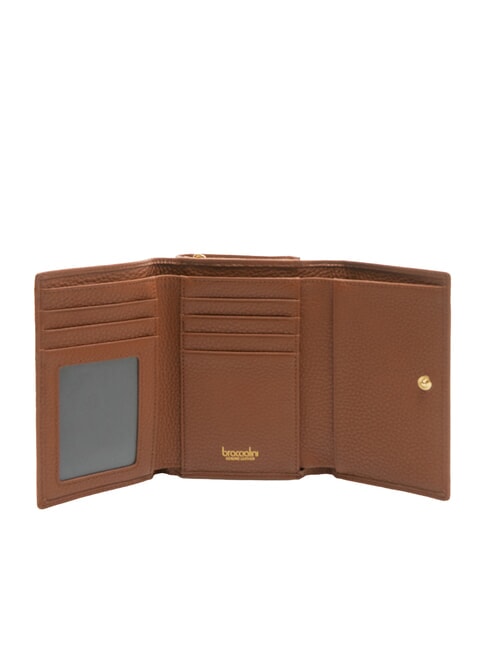 BASIC Cartera mediana de cuero marrón - Carteras Mujer