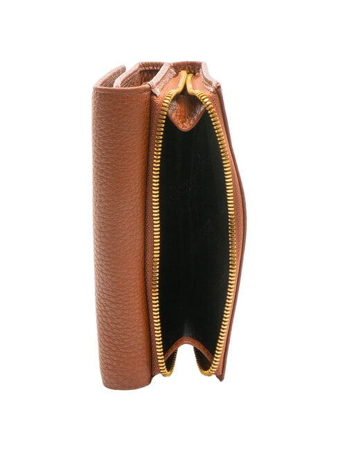 BASIC Cartera mediana de cuero marrón - Carteras Mujer