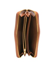 BRACCIALINI BASIC Cartera grande de cuero con cremallera marrón - Carteras Mujer - 2