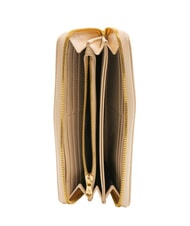 BRACCIALINI BASIC Cartera grande de cuero con cremallera beige - Carteras Mujer - 2