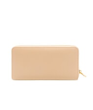 BRACCIALINI BASIC Cartera grande de cuero con cremallera beige - Carteras Mujer - 3