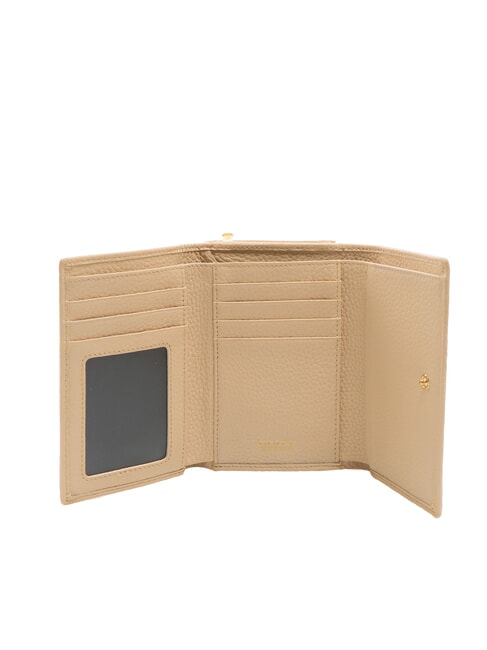 BASIC Cartera mediana de cuero beige - Carteras Mujer