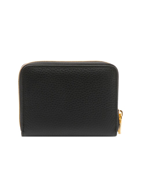 BASIC Cartera pequeña de cuero con cremallera negro - Carteras Mujer