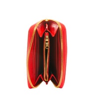 BRACCIALINI BASIC Cartera peque&ntilde;a de cuero con cremallera rojo - Carteras Mujer - 2