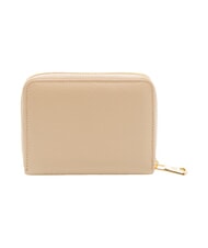 BRACCIALINI BASIC Cartera peque&ntilde;a de cuero con cremallera beige - Carteras Mujer - 3