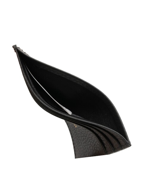 BASIC Tarjetero de cuero negro - Carteras Mujer