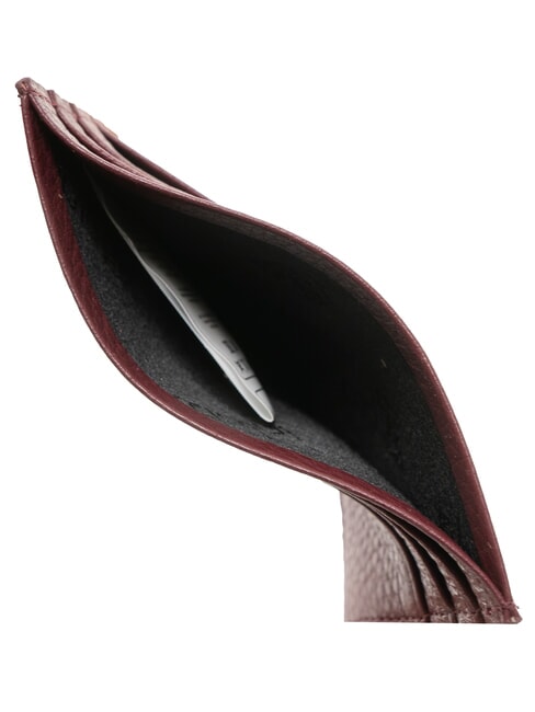 BASIC Tarjetero de cuero borgoña - Carteras Mujer