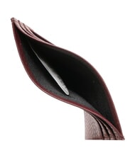 BRACCIALINI BASIC Tarjetero de cuero borgoña - Carteras Mujer - 3