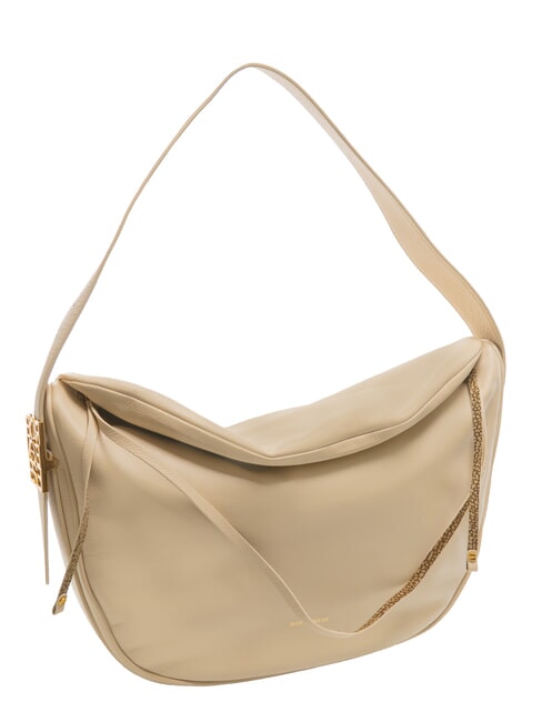 NUEVE  Bolso de hombro, de piel arena - Bolsos Mujer