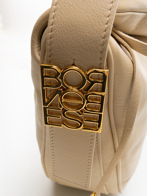 NUEVE  Bolso de hombro, de piel arena - Bolsos Mujer