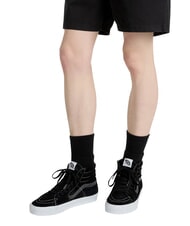 VANS SK8-HI  Zapatillas de cuero cerdo de gamuza negra - Zapatos unisex - 4