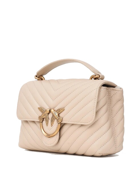LOVE LADY PUFF Mini bolso de mano, con bandolera beige-gris ahumado-oro antiguo - Bolsos Mujer