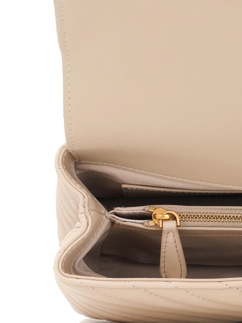 LOVE LADY PUFF Mini bolso de mano, con bandolera beige-gris ahumado-oro antiguo - Bolsos Mujer