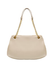 BRACCIALINI GISELLE Bolso de hombro con logo metálico beige - Bolsos Mujer - 4