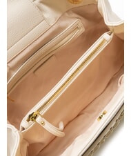 BRACCIALINI GISELLE Bolso de hombro con logo metálico beige - Bolsos Mujer - 5