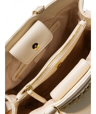 BRACCIALINI GISELLE Bolso de mano con logotipo de metal beige - Bolsos Mujer - 5