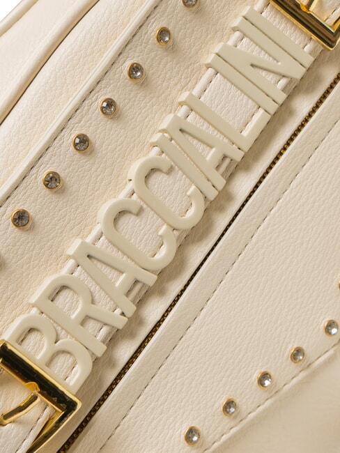 GISELLE Bolso baúl con logotipo metálico beige - Bolsos Mujer