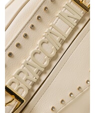 BRACCIALINI GISELLE Bolso baúl con logotipo metálico beige - Bolsos Mujer - 3