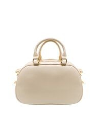 BRACCIALINI GISELLE Bolso baúl con logotipo metálico beige - Bolsos Mujer - 4