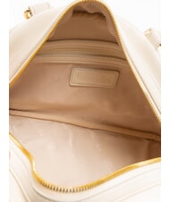 BRACCIALINI GISELLE Bolso baúl con logotipo metálico beige - Bolsos Mujer - 5
