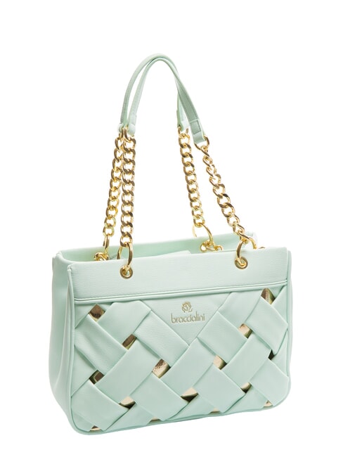 ICONS Bolso tejido con doble asa celestial - Bolsos Mujer