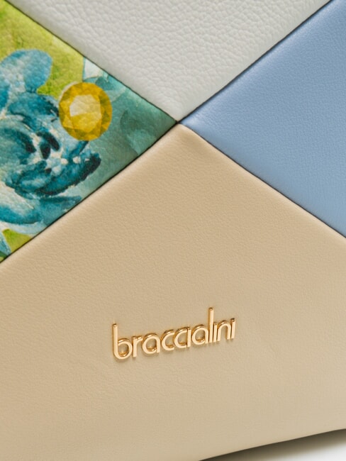 NICOLE Bolso tipo cartera de piel con patchwork multi - Bolsos Mujer