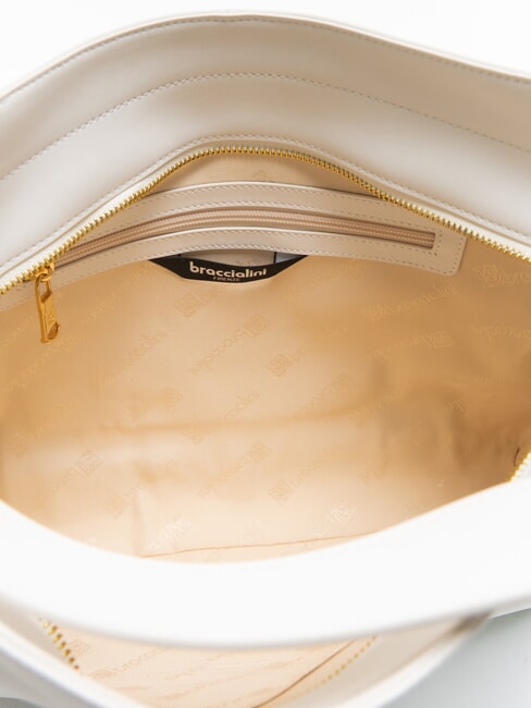 GRETA Bolso de cuero tipo cartera blanco - Bolsos Mujer