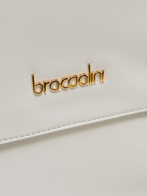 GRETA Bolso maletín de piel con bandolera blanco - Bolsos Mujer