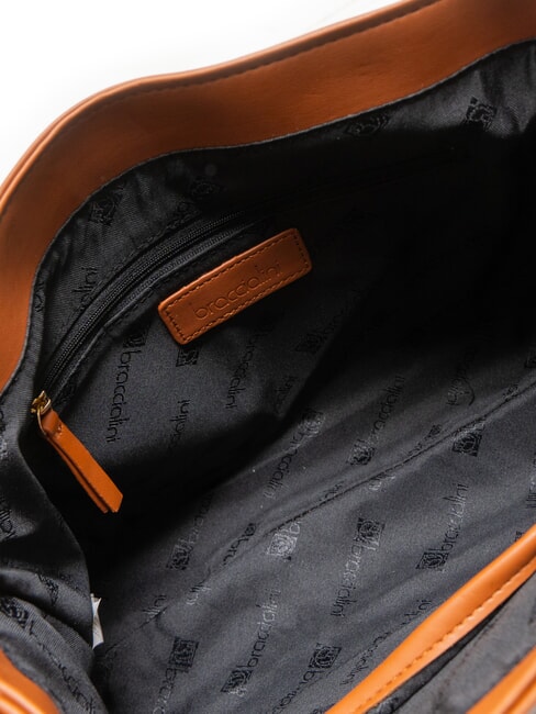 GINGER Bolso de hombro con solapa marrón - Bolsos Mujer