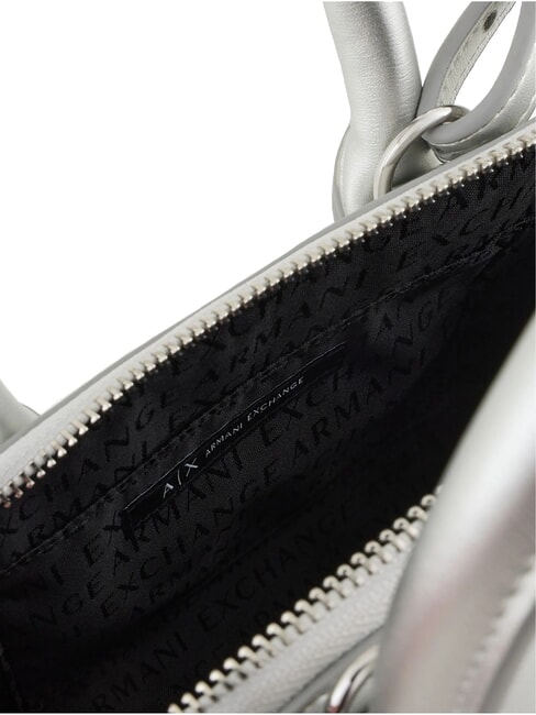 MEGAN Bolso de mano, con bandolera plata - Bolsos Mujer