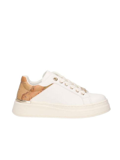 GEO JUNIOR Zapatillas con cordones joya Blanco / Geo Beige - Zapatos Mujer
