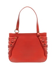 BRACCIALINI SOFIA Bolso bandolera de piel con pequeñas flores rojo - Bolsos Mujer - 4