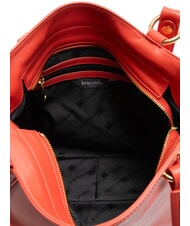 BRACCIALINI SOFIA Bolso bandolera de piel con pequeñas flores rojo - Bolsos Mujer - 5