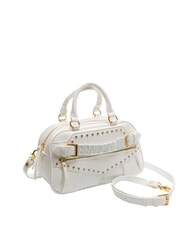 BRACCIALINI GISELLE Bolso baúl con logotipo metálico blanco - Bolsos Mujer - 2