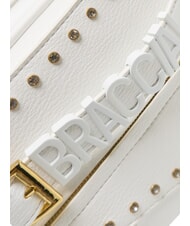 BRACCIALINI GISELLE Bolso baúl con logotipo metálico blanco - Bolsos Mujer - 3