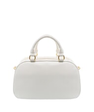 BRACCIALINI GISELLE Bolso baúl con logotipo metálico blanco - Bolsos Mujer - 4