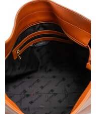 BRACCIALINI NORA Bolso hobo de cuero marrón - Bolsos Mujer - 5