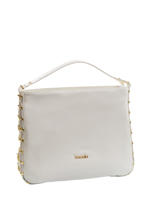 NORA Bolso hobo de cuero blanco - Bolsos Mujer
