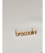 BRACCIALINI NORA Bolso hobo de cuero blanco - Bolsos Mujer - 3