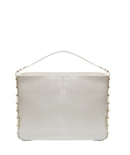 BRACCIALINI NORA Bolso hobo de cuero blanco - Bolsos Mujer - 4