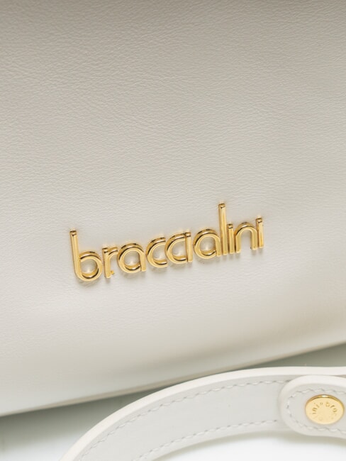 NORA Bolso bandolera de piel con hebillas blanco - Bolsos Mujer